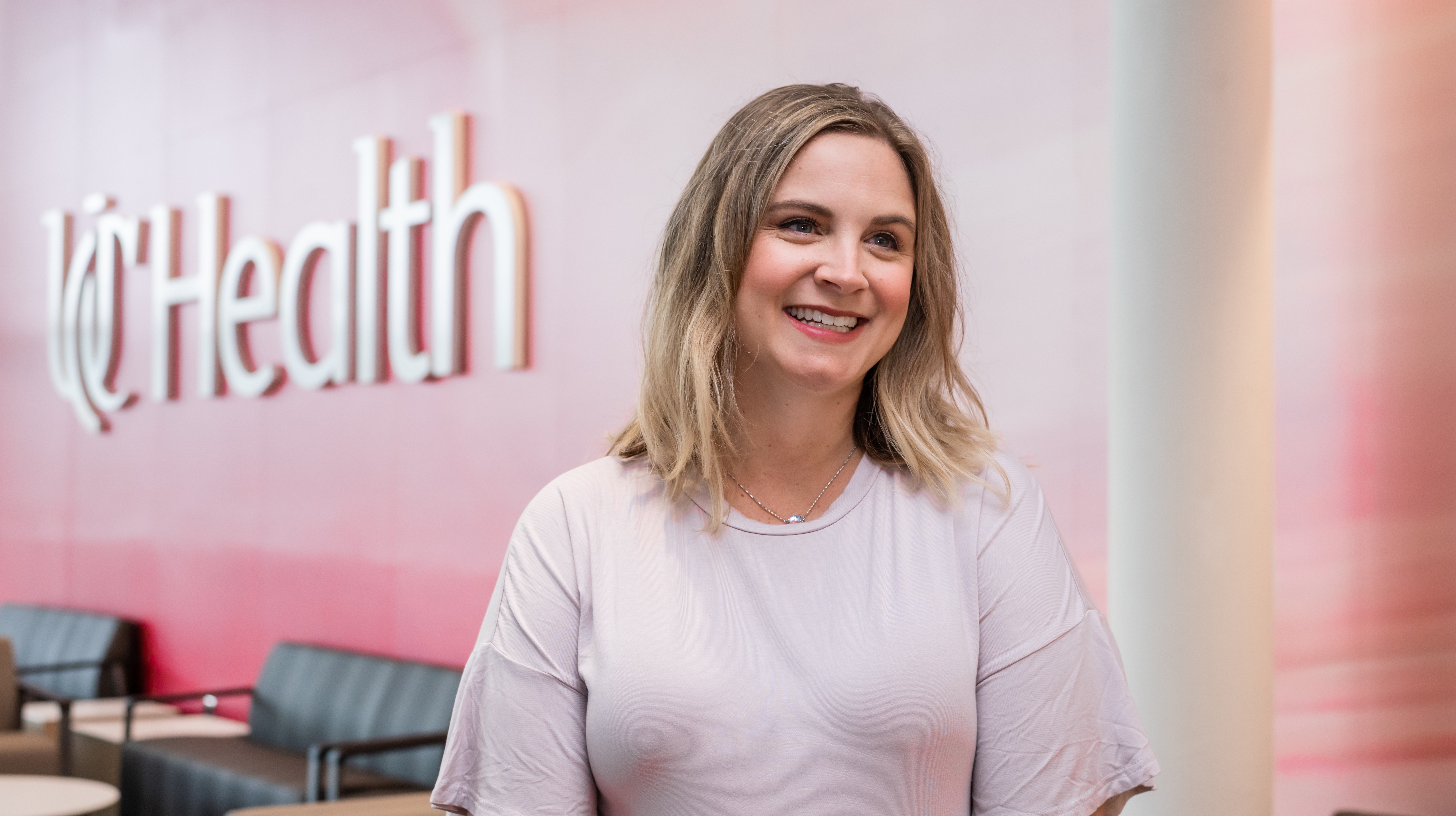 Woman smiling in UCMC.