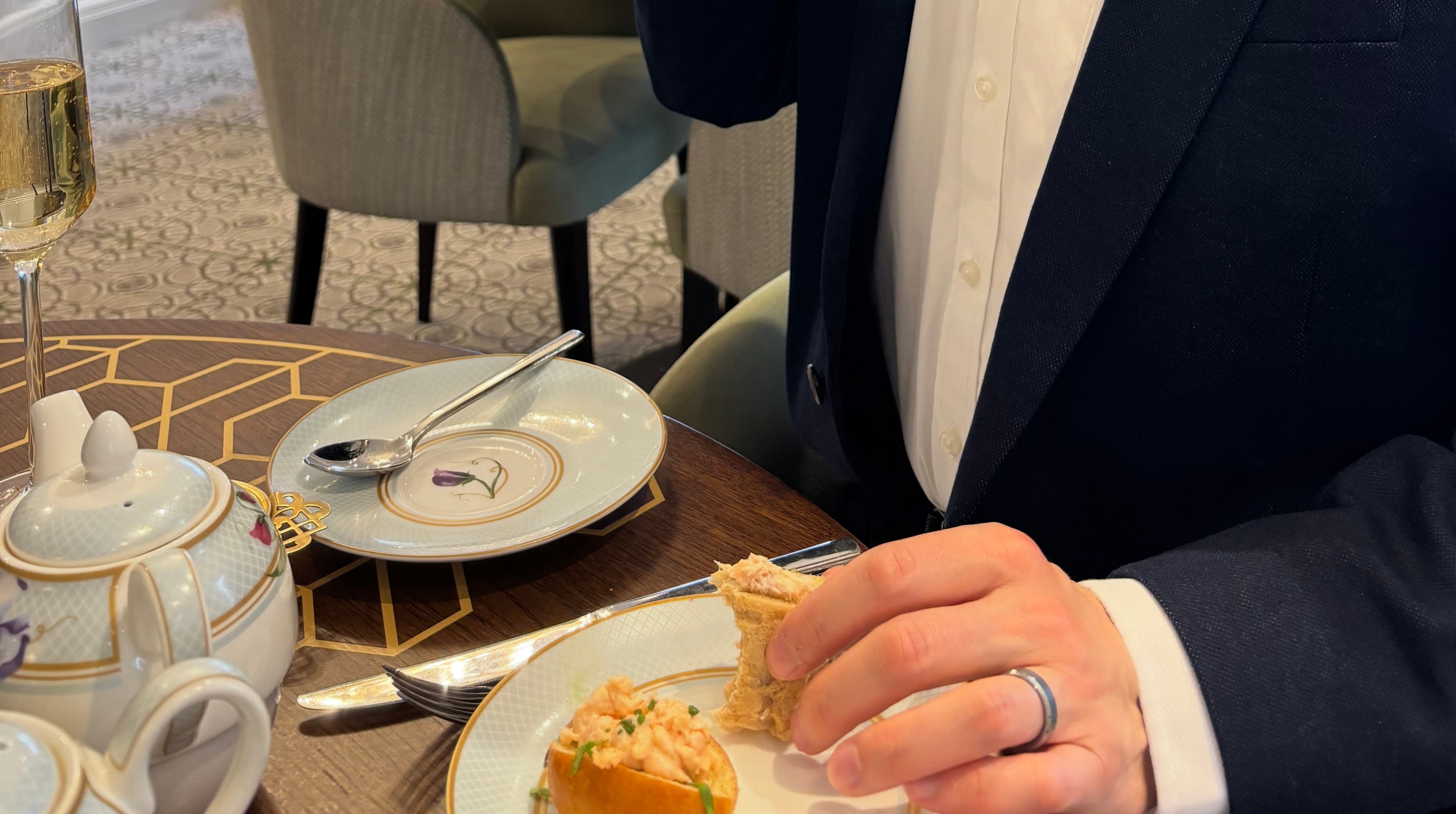 Danny enjoying food.
