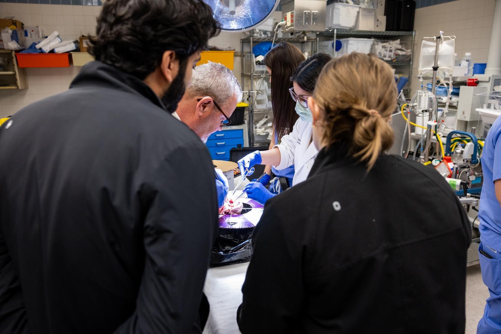UC Health team member uses a monitor in operating room