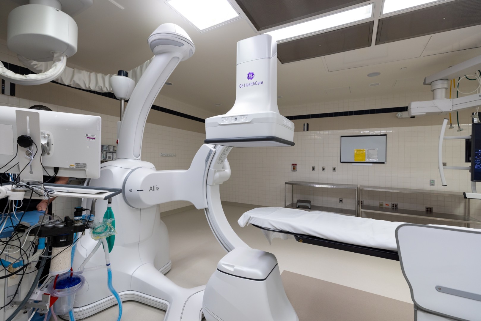 View of hybrid operating room.