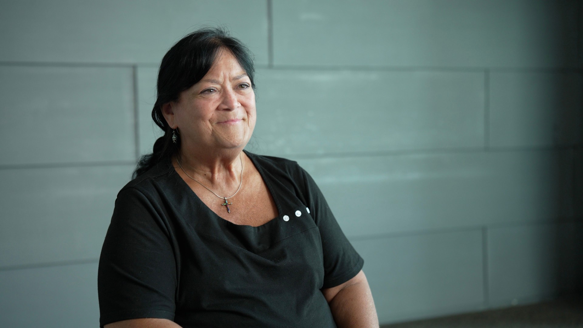 Gina sharing her patient journey in an interview.