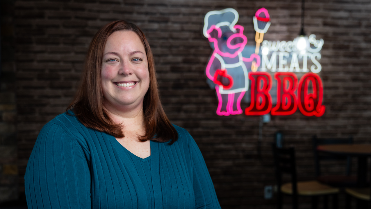 Kristen Bailey is interviewed at her resturaunt