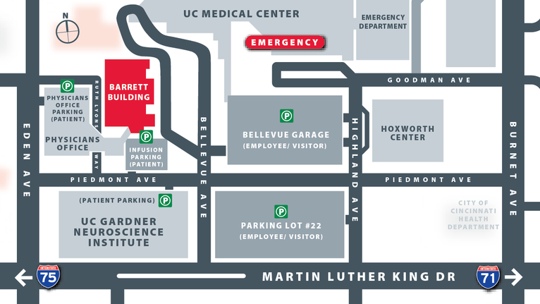 Directions & Parking - Barrett Building - UC Cancer Center