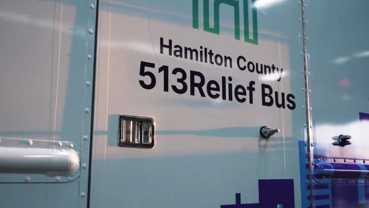 Exterior of the Hamilton County 513Relief Bus