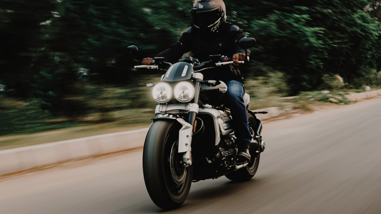 Motorcycle Rider on road