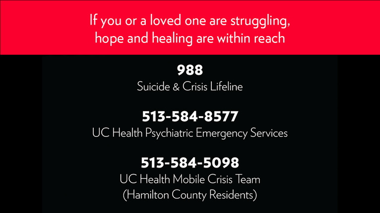 List of emergency numbers for immediate danger related to suicidal thoughts.