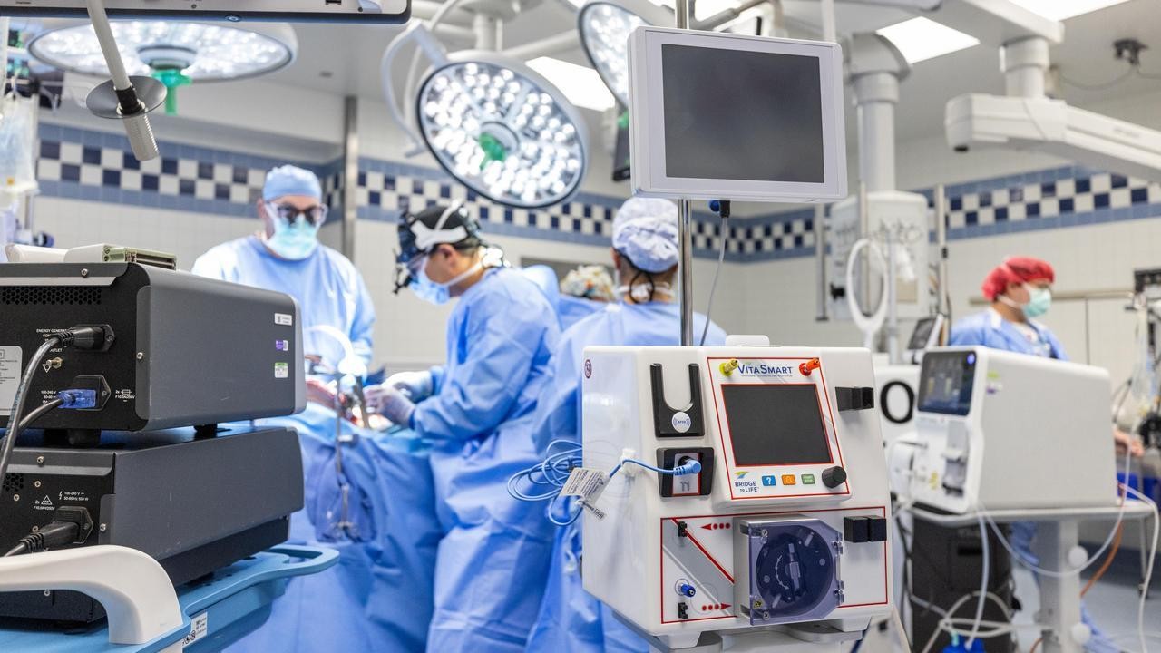 UC Health operating room with VitaSmart liver perfusion machine in foreground