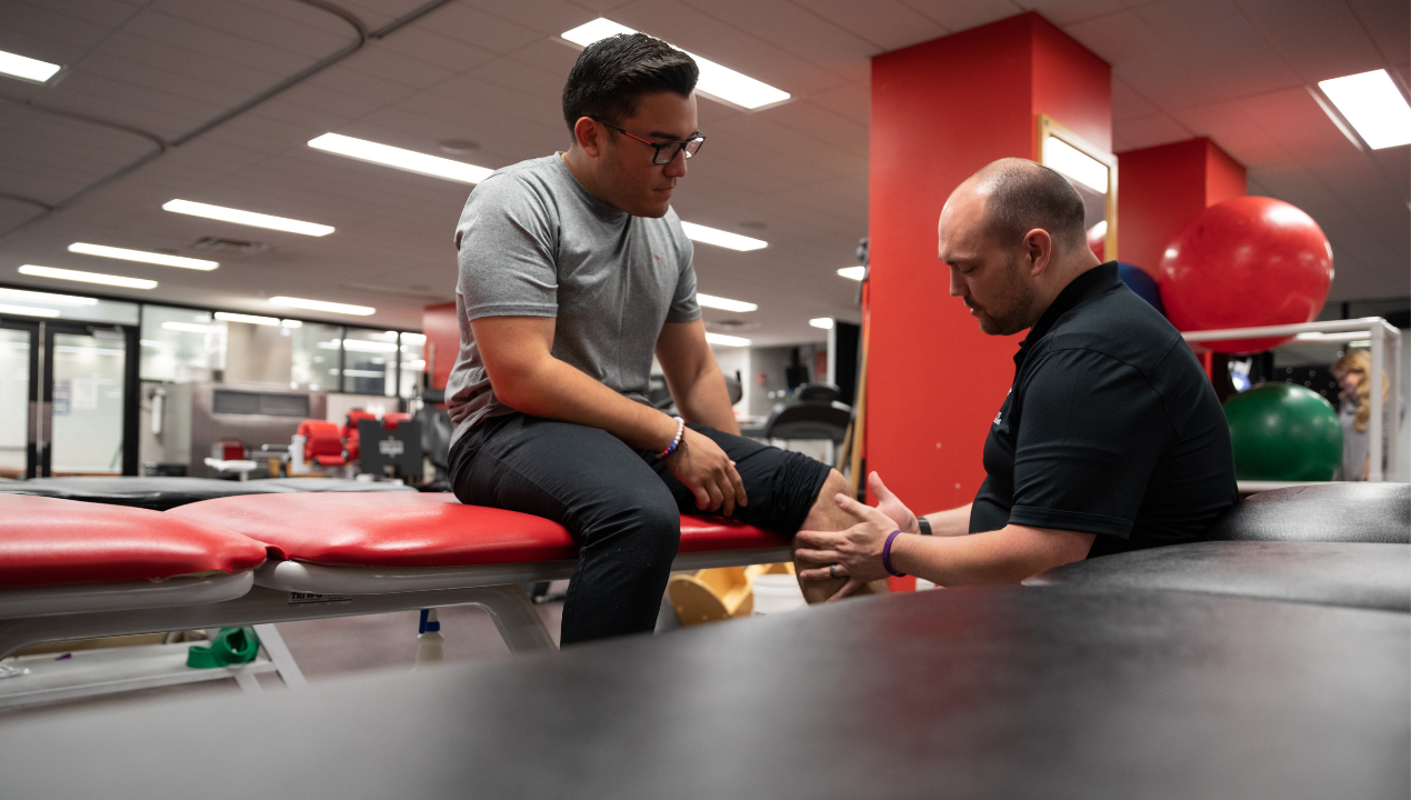 Dr. Donaworth meets with a patient at UC Health