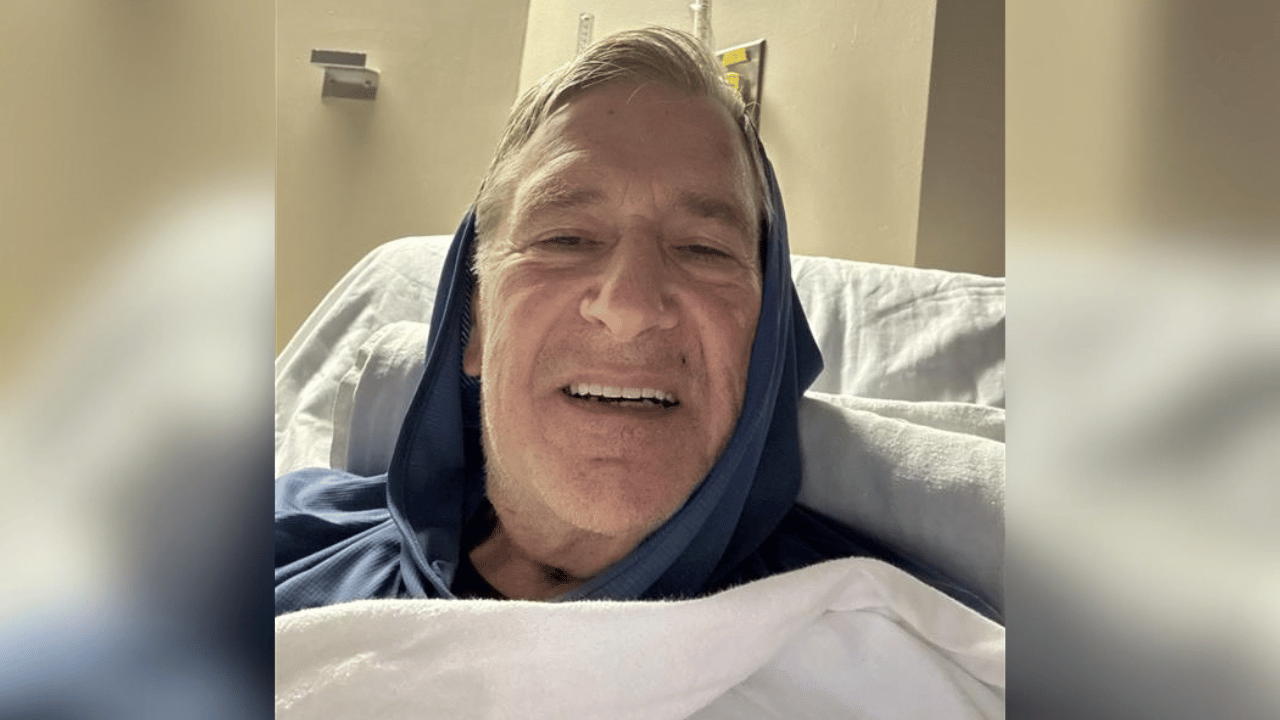 Bob shares a selfie from his hospital room.