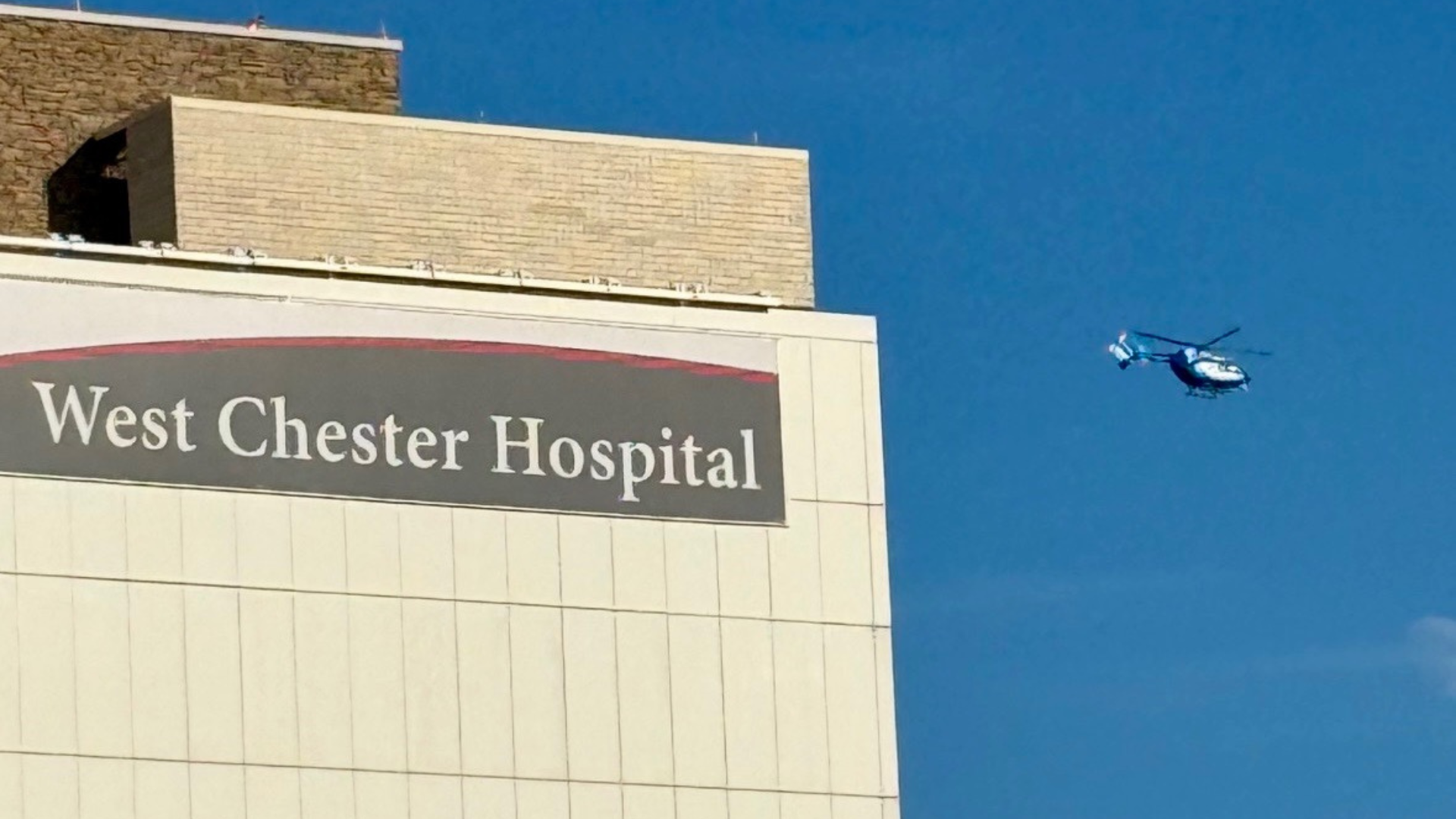 Brian was transported from West Chester Hospital to UCMC. Photo provided by Brian Hopton.