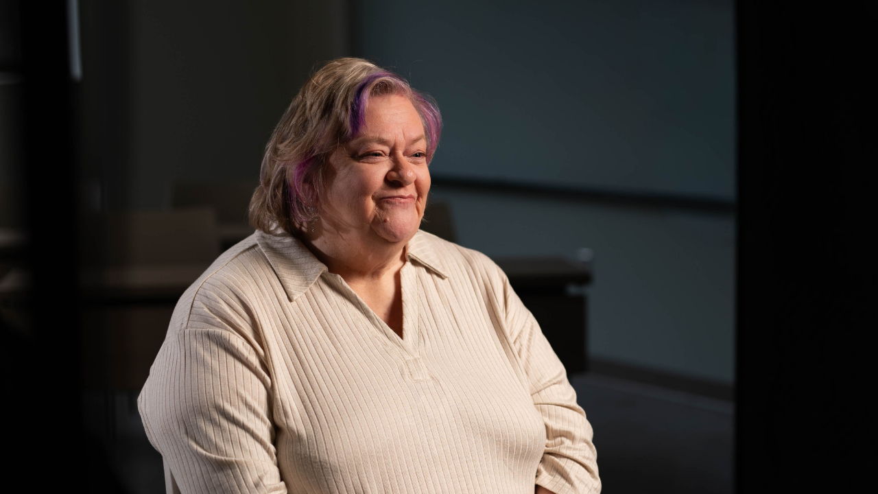 Connie shares her story with an interview team