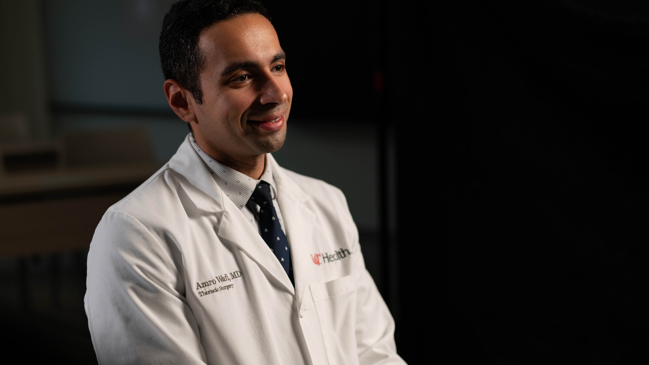 Dr. Wafi smiles while speaking about his patient Connie.
