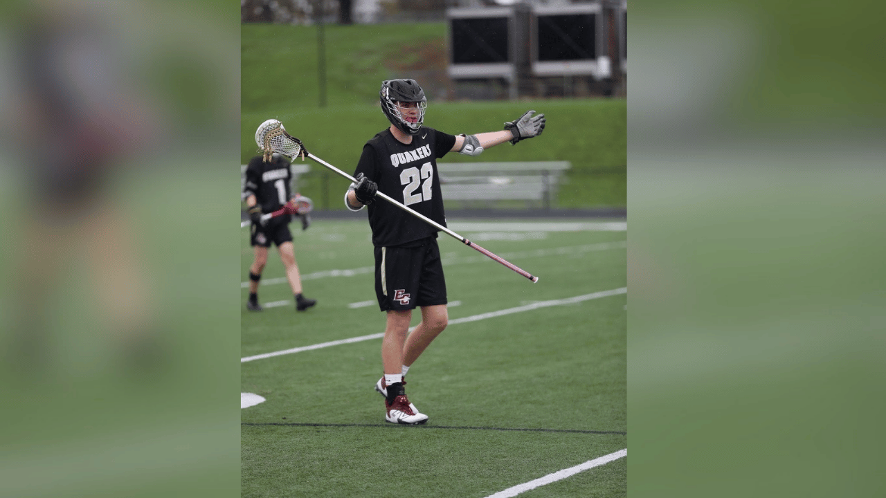 EJ on the lacrosse field.