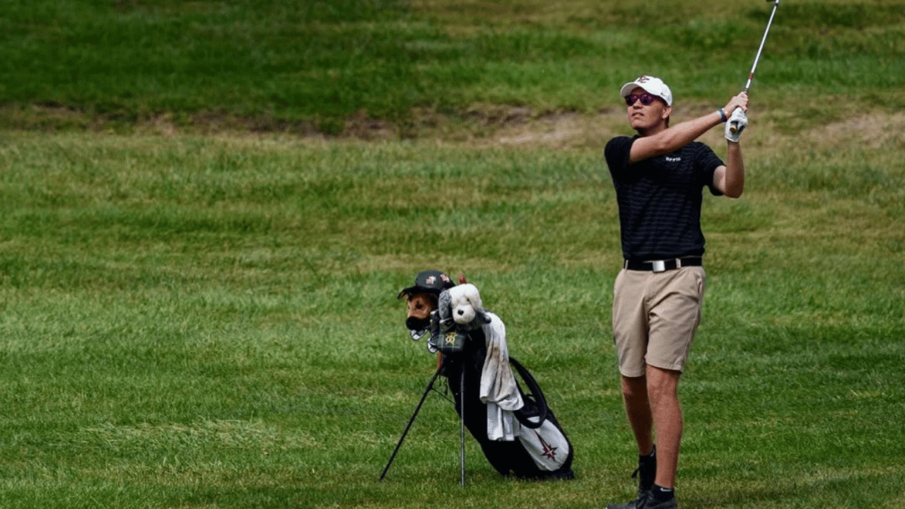 EJ on the golf course