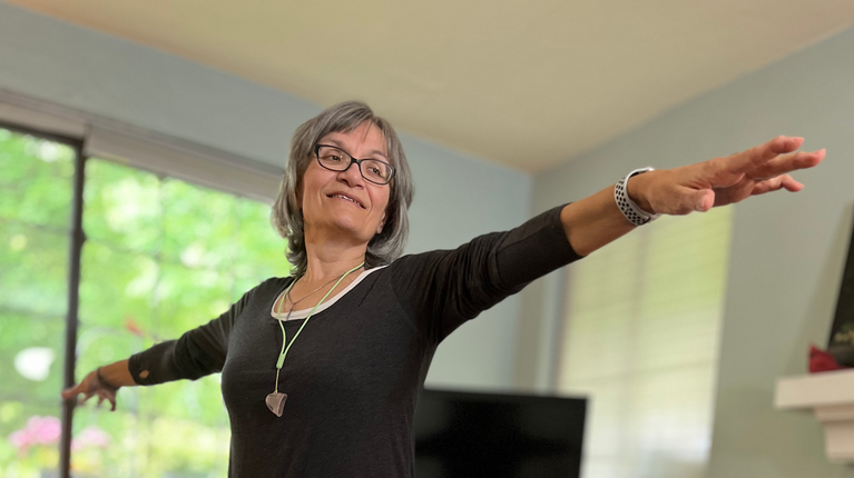 Maja Flannery using Yoga as an integrative cancer therapy.