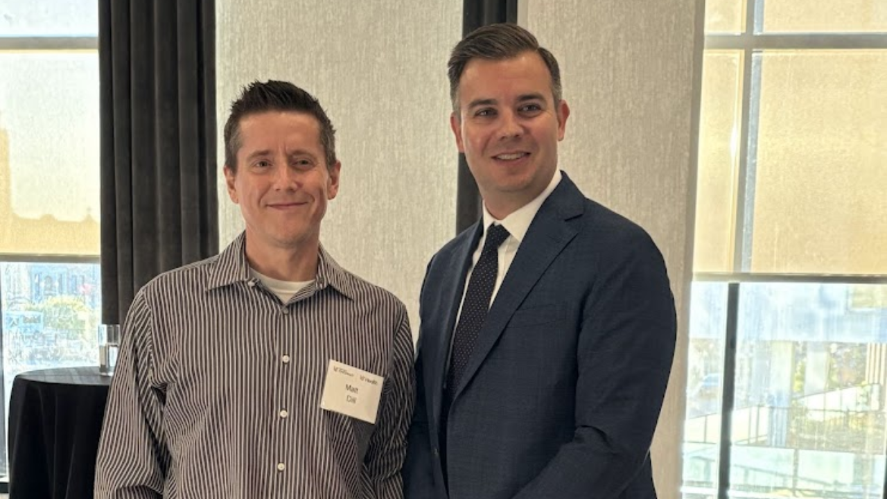 Matt Dill and Dr. Cutler Quillan at UC Health