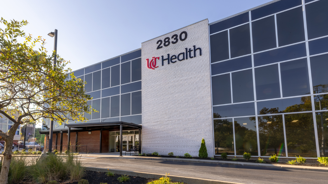 UC Health Freeman Center exterior, located at 2830 Victory Parkway in Cincinnati, Ohio
