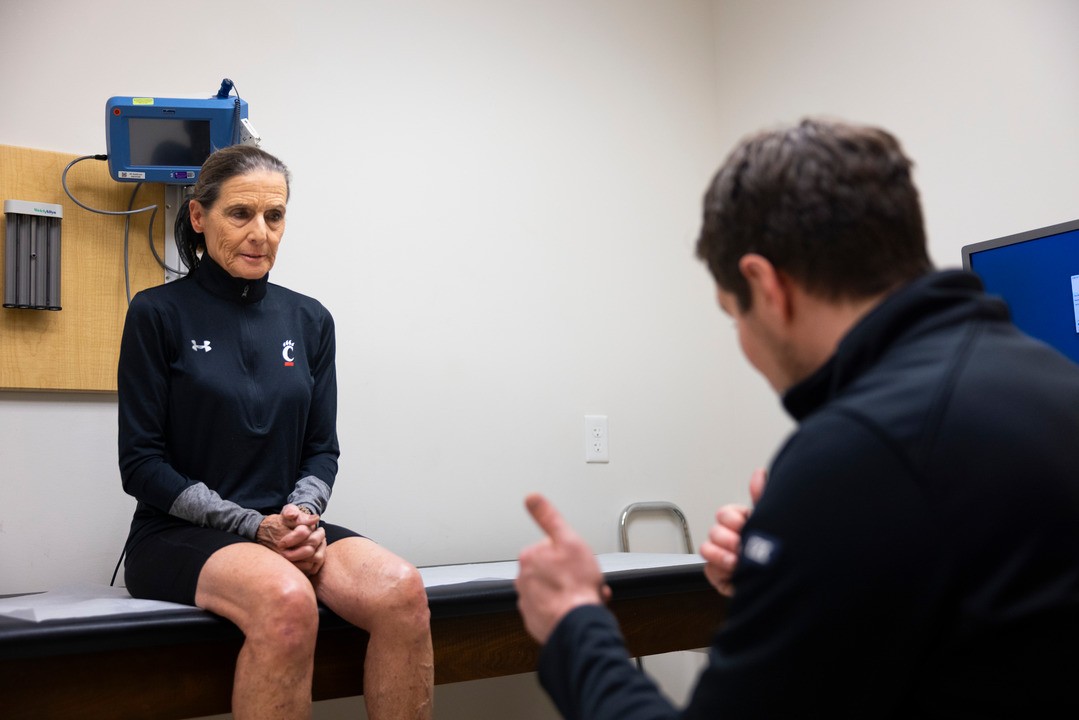 Jean meets with Dr. Bernholt during an appointment