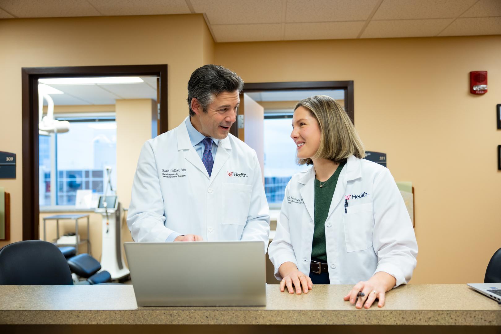 Dr. Collar and Dr. Thomas at UC Health in Cincinnati, Ohio