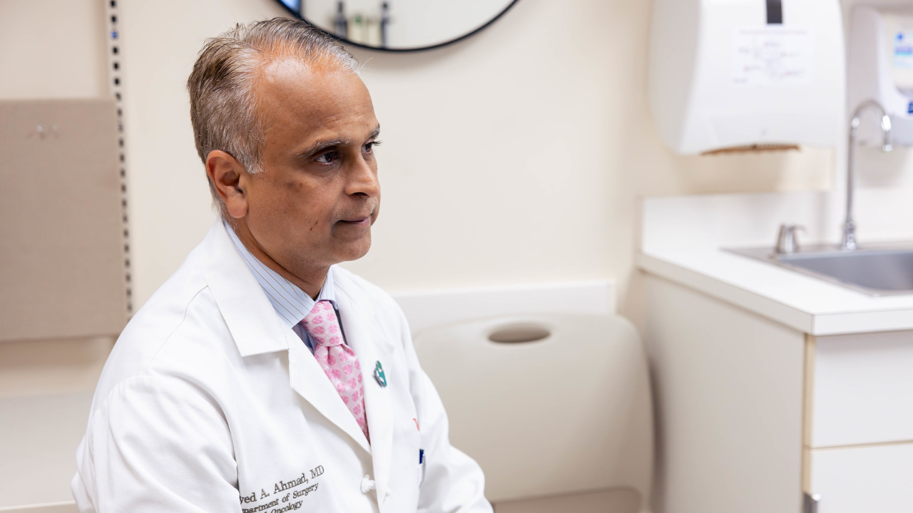 Dr. Syed Ahmad at the University of Cincinnati Cancer Center