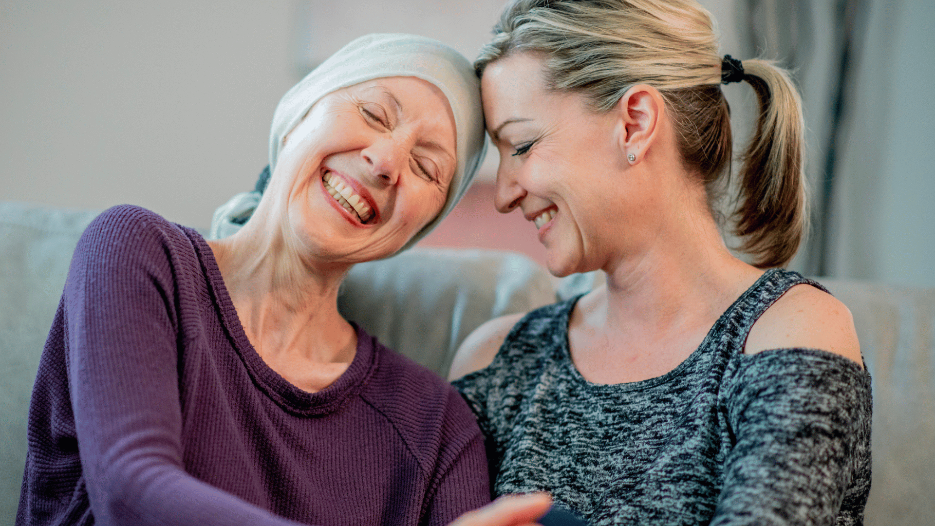 Patient smiling with her daughter