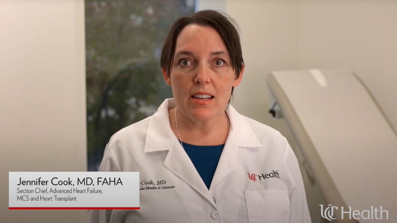 Jennifer Cook, MD, FAHA at UC Health provides an overview of the heart transplant process.