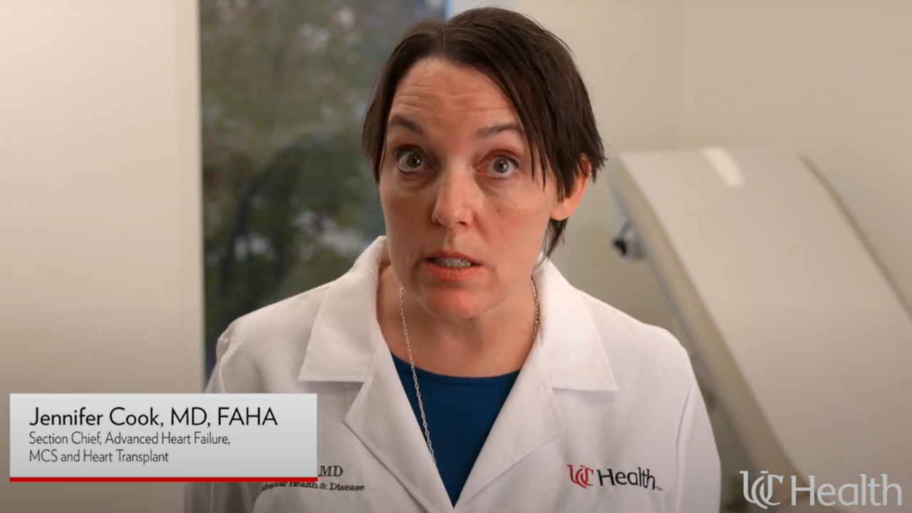 Jennifer Cook, MD, FAHA, reviews the heart transplant waitlist process