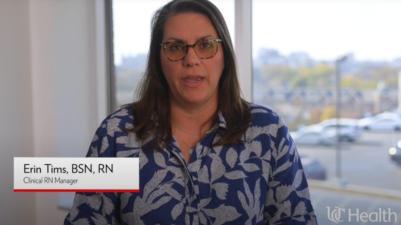 Erin Tims, BSN, RN, reviews the post-heart transplantation plan of care
