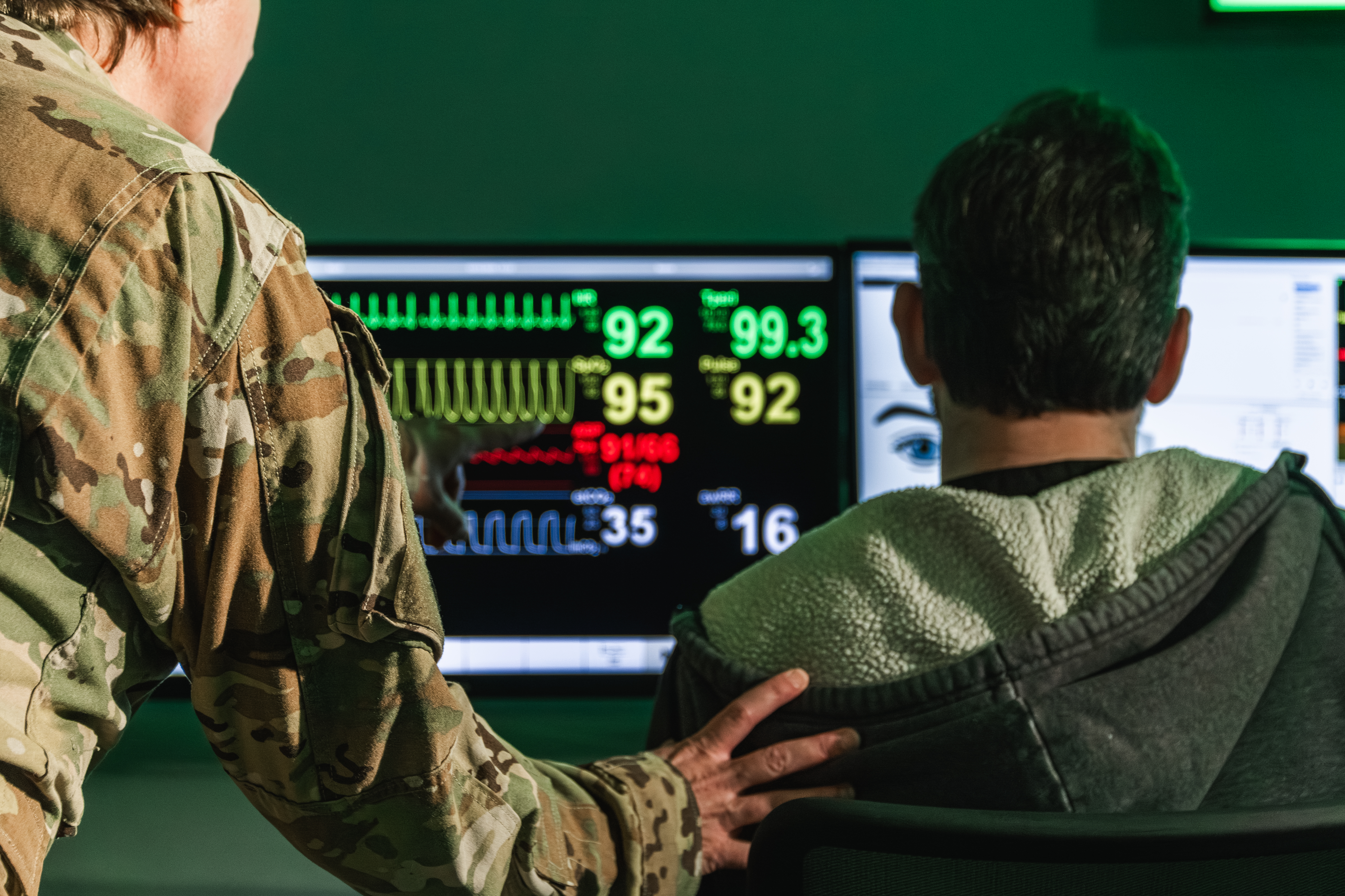 IT running a practice training in the DARRIO Simulation Center's control room.