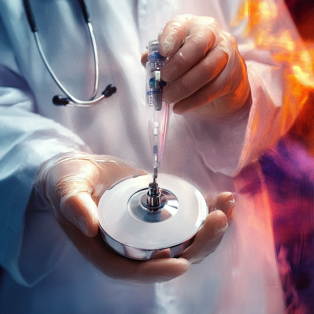 Physician working with an HAI pump.