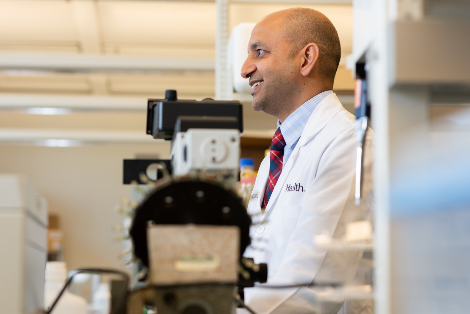 Dr. Sohal in the lab