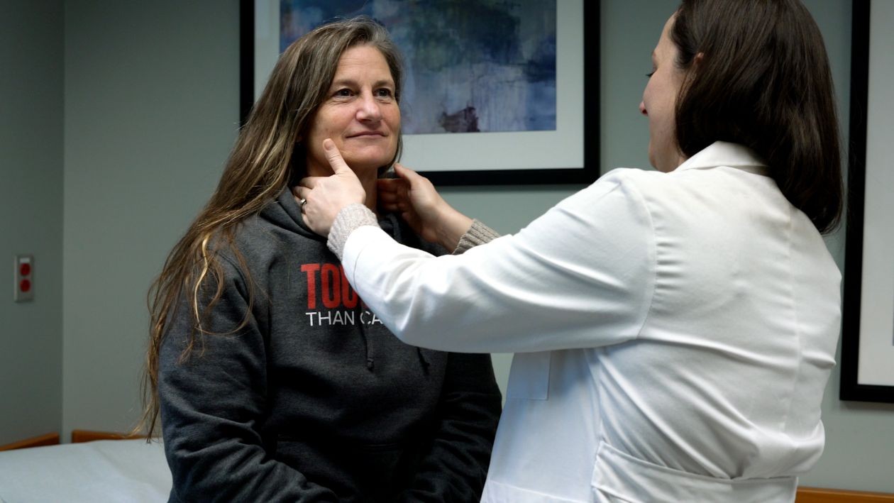 Physician examines a patient. 