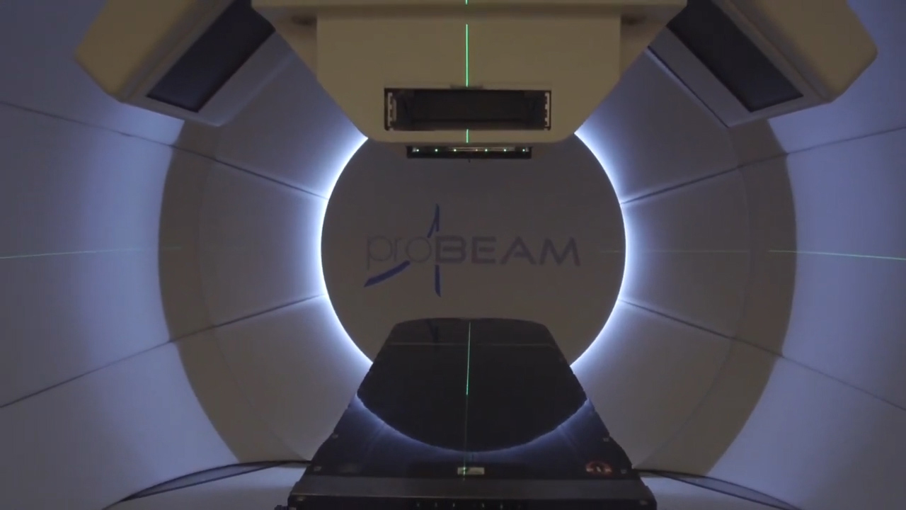 Image of proton beam therapy equipment. 