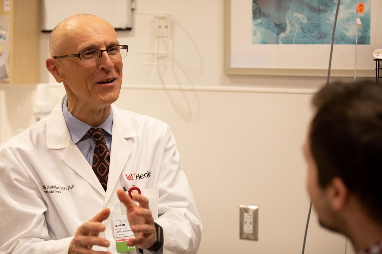 Medical provider talk with a patient. 