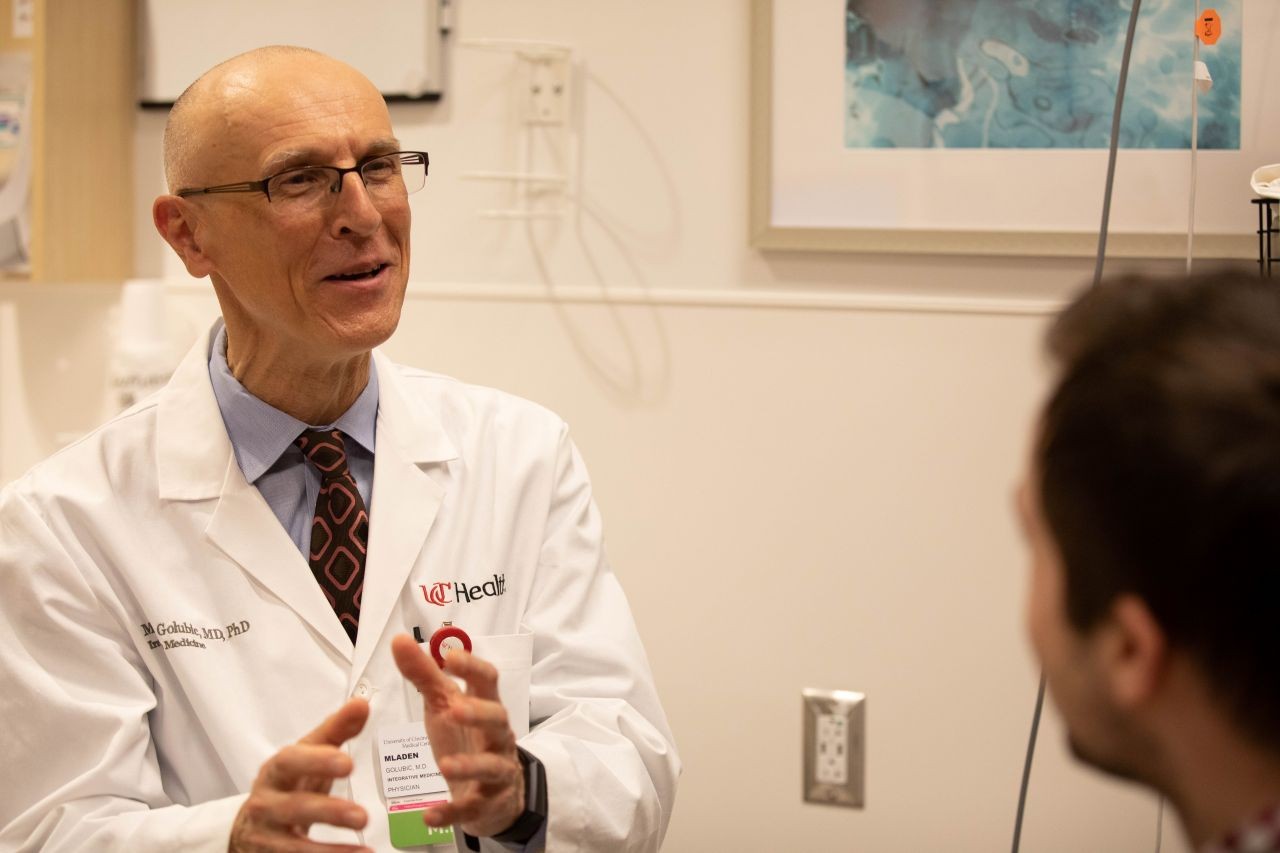Medical provider talk with a patient. 
