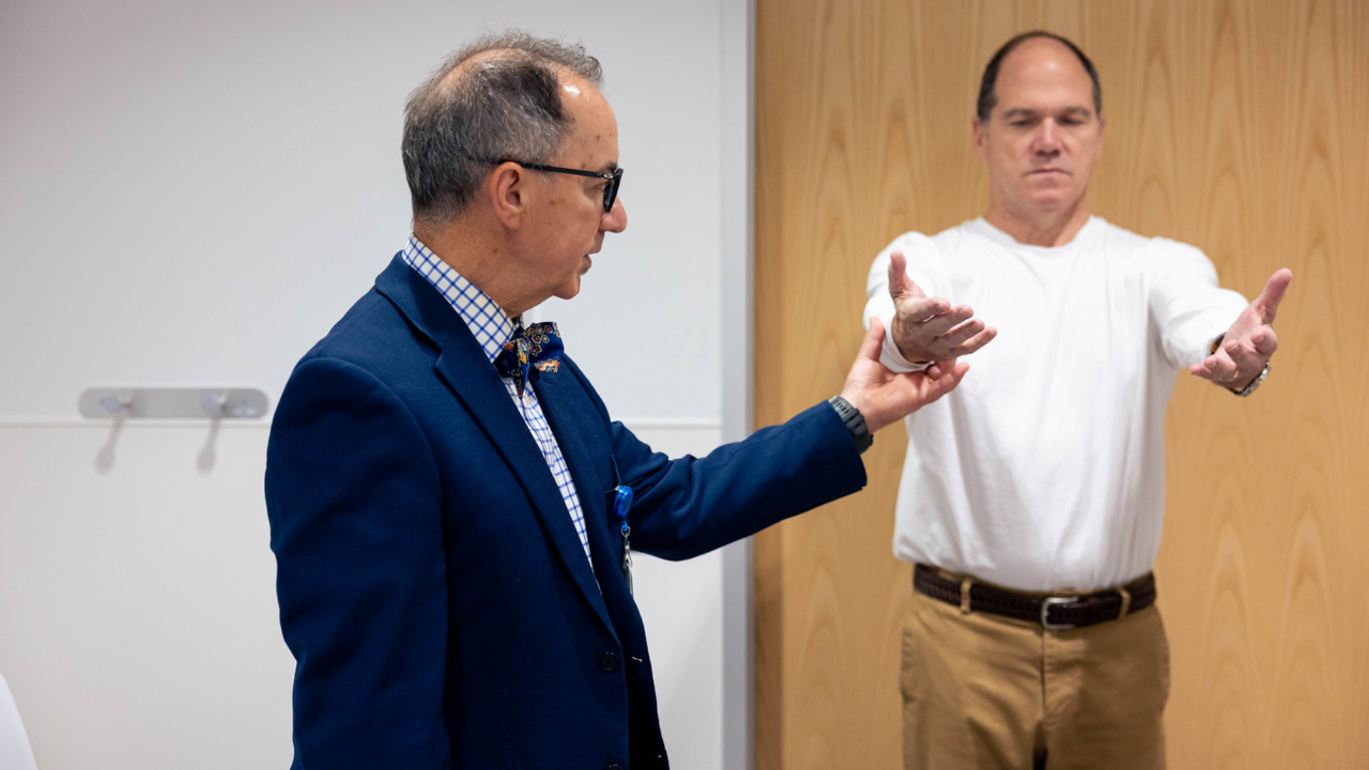 Dr. Privitera evaluates a patient at the Epilepsy Center, part of the UC Gardner Neuroscience Institute