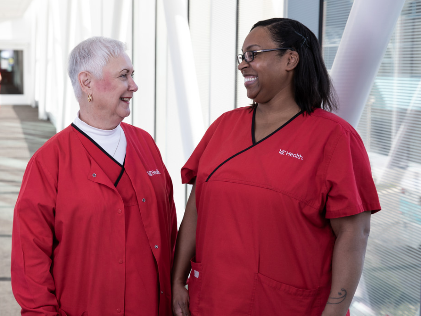 Nursing Team meets in hallway