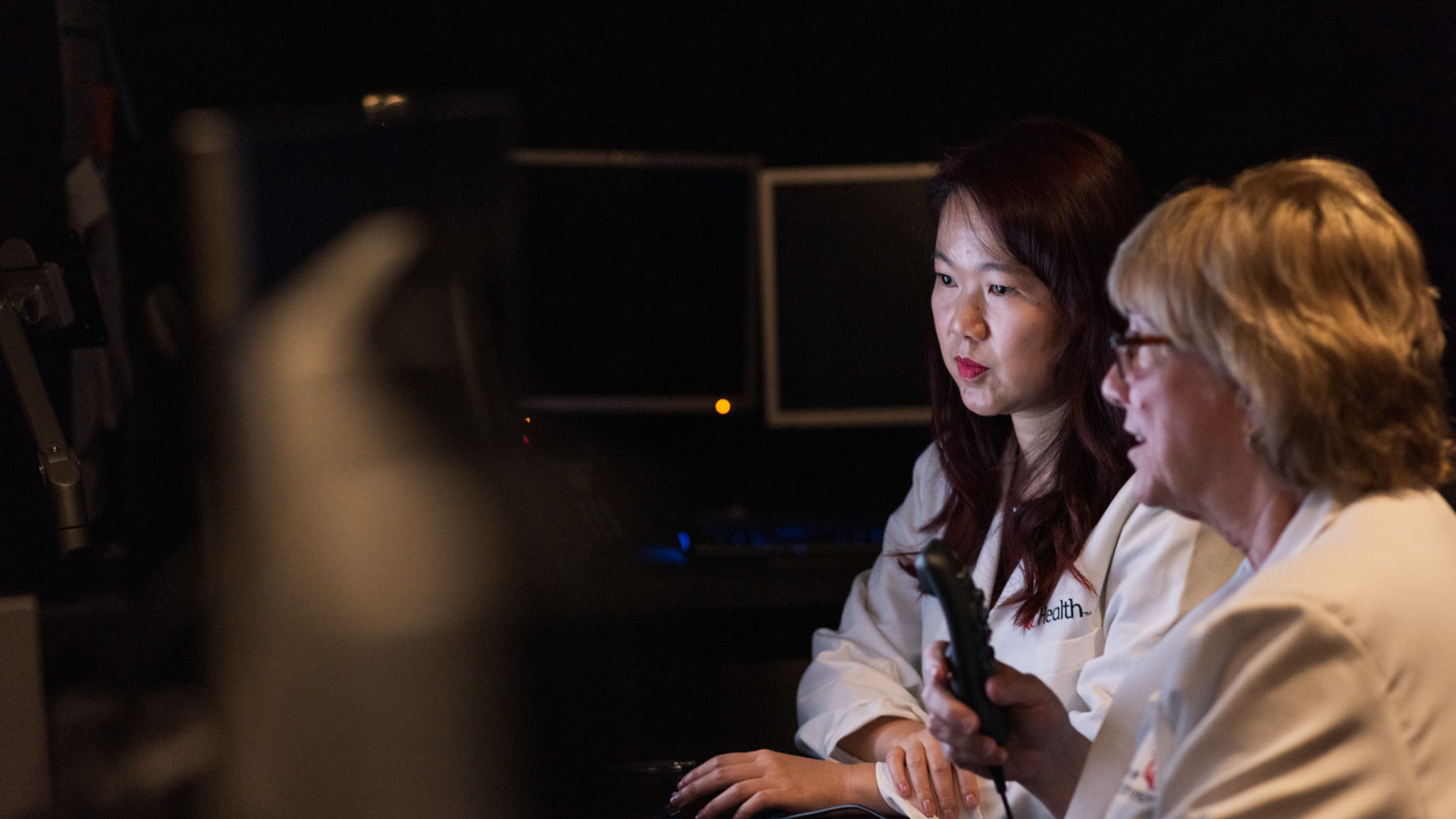 Physician working on research. 