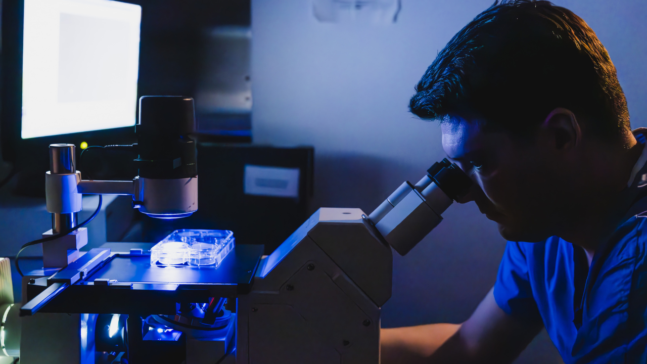 Specialist working in a lab environment. 