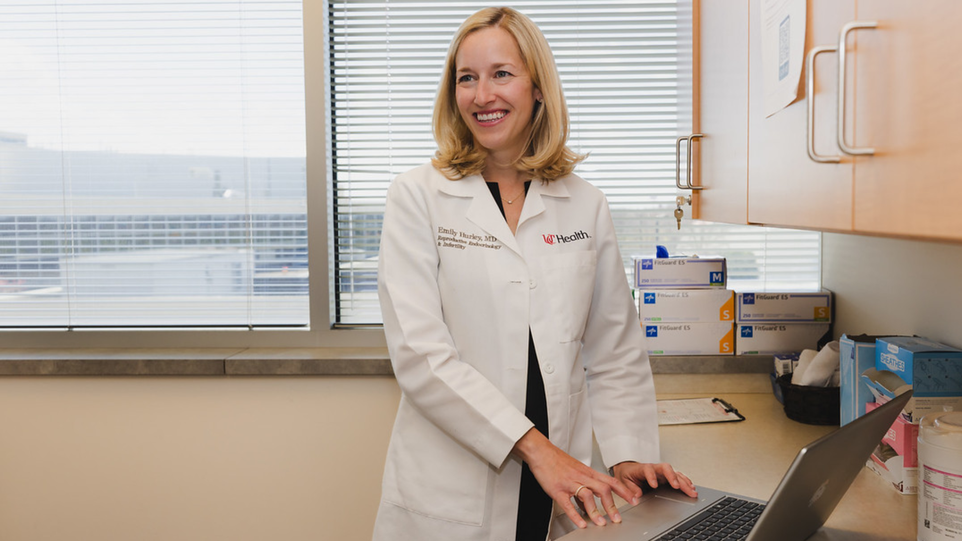 Dr. Hurley meets with a patient