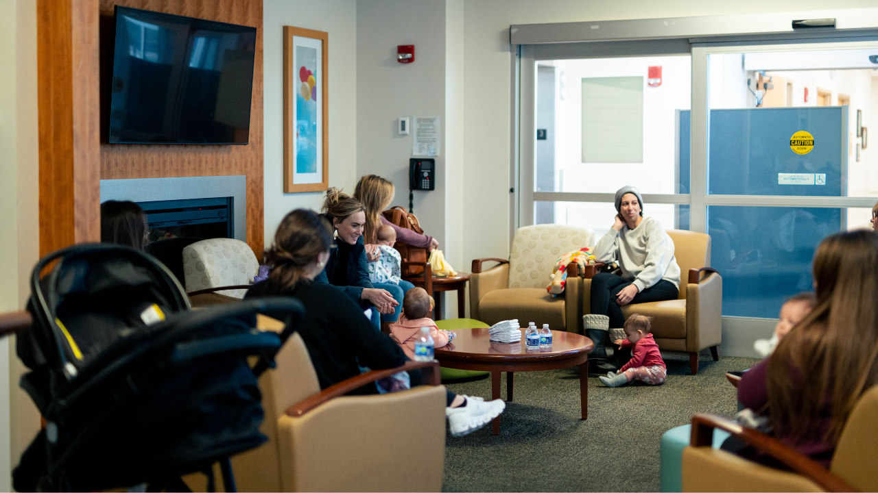 Women at West Chester Hospital's Baby Cafe breastfeeding group
