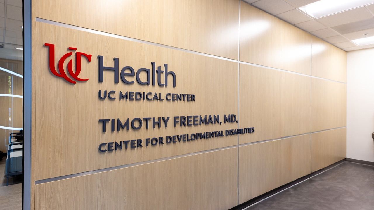 Signage for the the Timothy Freeman, MD Center for Developmental Disabilities